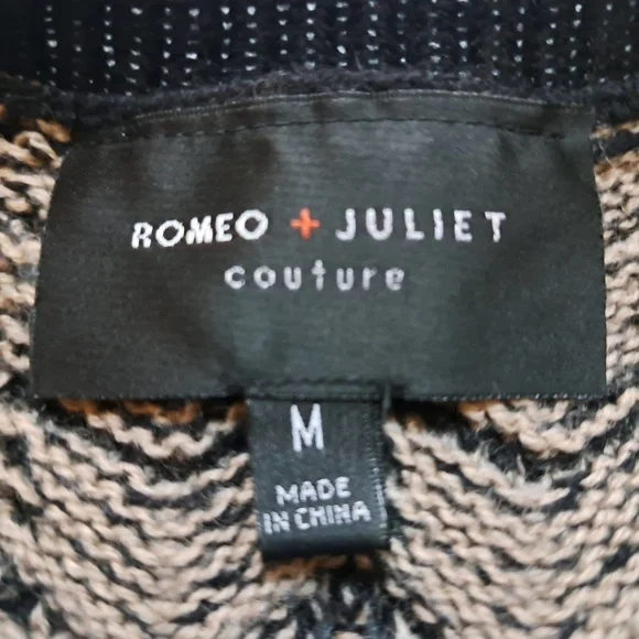 Romeo + Juliet Couture Black and Tan Dress Size M - Picture 5 of 7